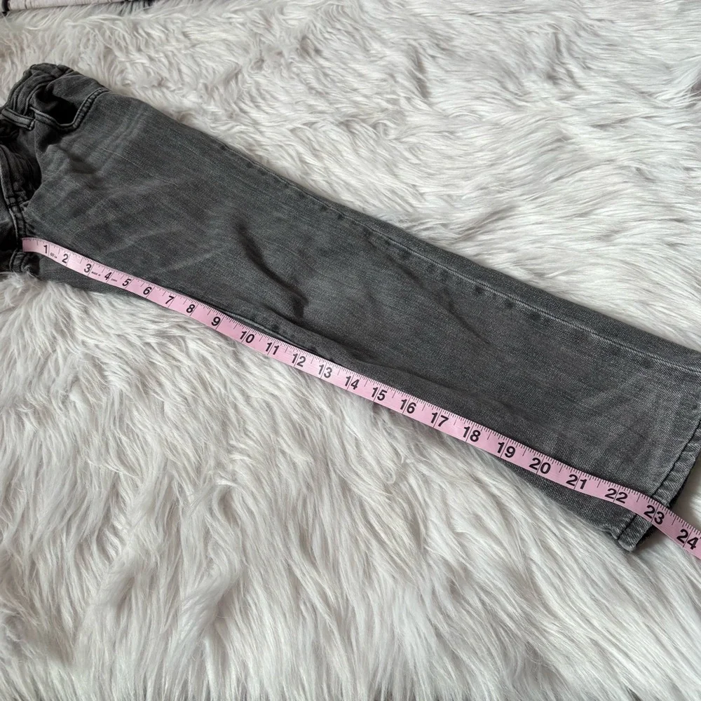 Gap Kids Boys Size 8 Gray‎ Straight Leg Jeans Elastic Waist Zipper Close Denim